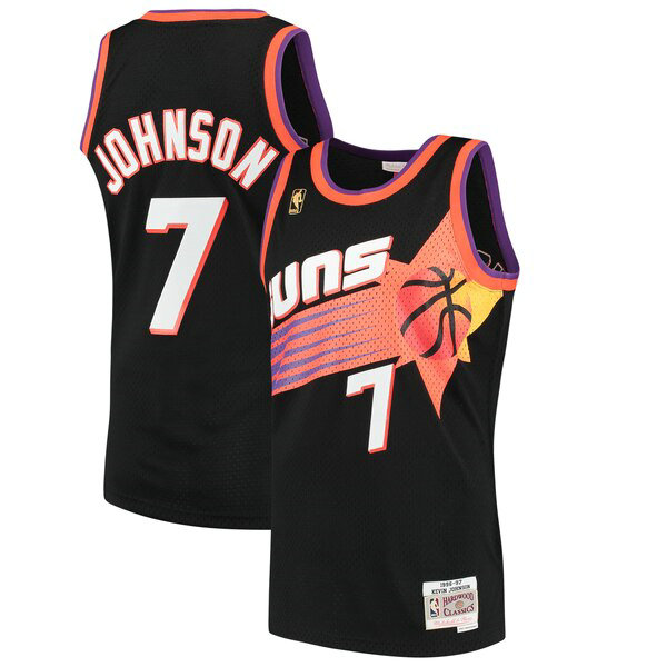 Camiseta Kevin Johnson 7 Phoenix Suns 1996-1997 Classics Swingman Negro Hombre